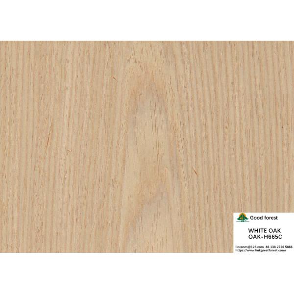 White Oak H665C Flat Cut Recomposed Wood Veneer For For Cabinet Face / Wall Covering