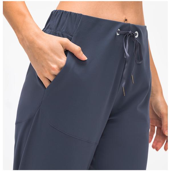 Womens Stretch Workout Pocket Yoga Pants Straight Beam Foot