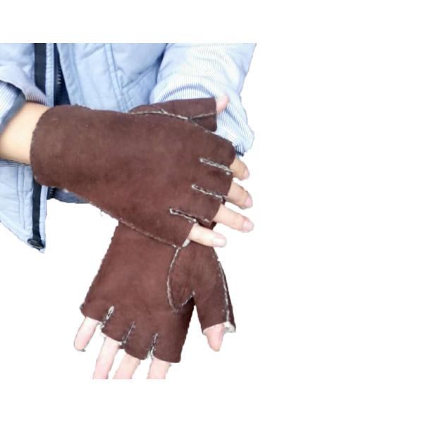 Double Face Leather Fashion Gloves , Touch Screen Cute Women'S Mitten Gloves