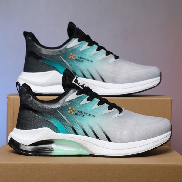 Men's Breathable Mesh Anti Slip Outsole PVC Injection Sneaker for Casual Walking