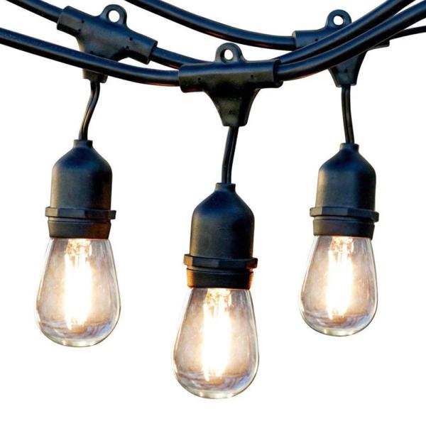 15M S14 LED Outdoor String Lights E27 Retro Edison Filament Bulb Garden Festoon Christmas Lights Garlands Patio porch lights