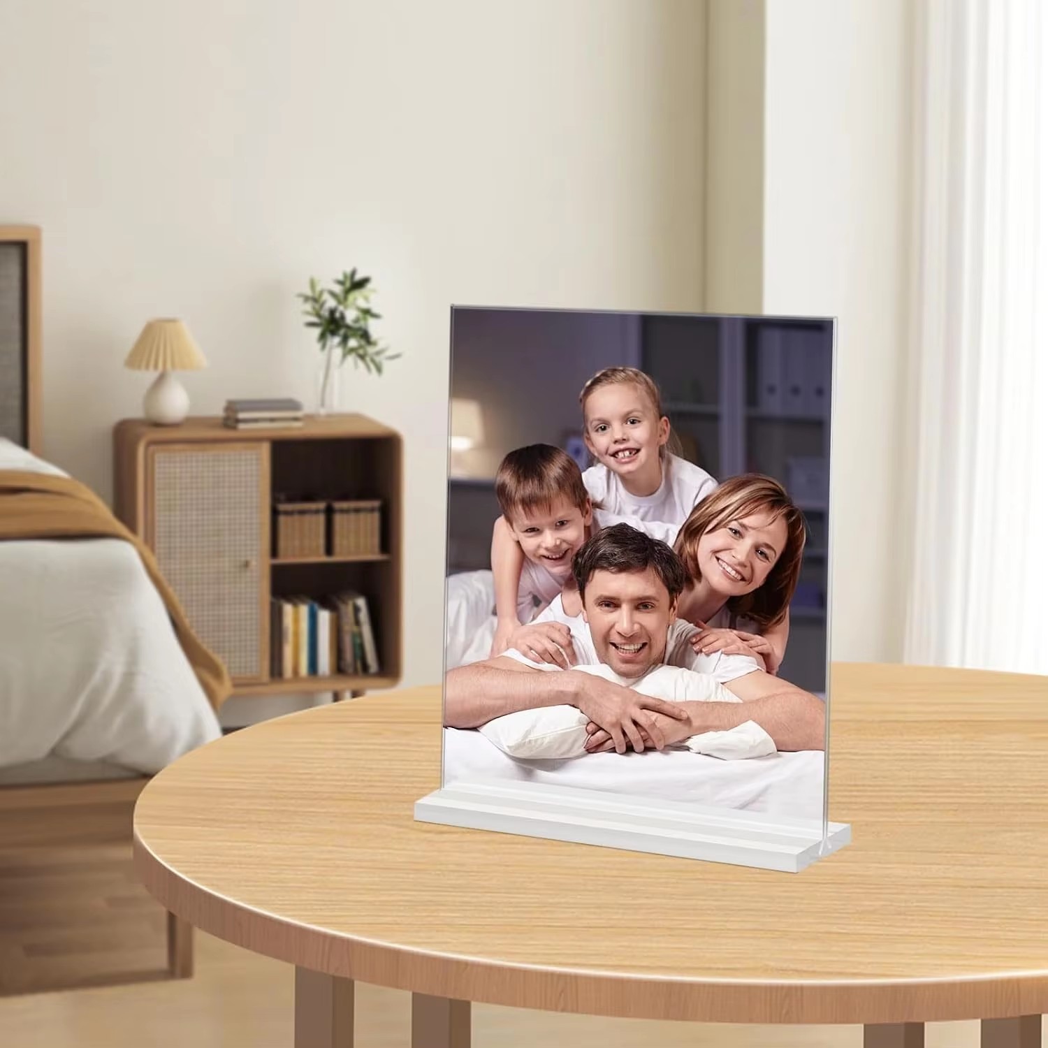 Transparent Acrylic Sign Holders Display With Standing Design And Custom Sizes For Clear Picture Frames