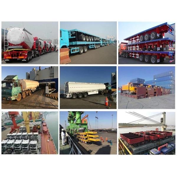 Mechanical Suspension Heavy Duty Semi Trailers , U Shape 40 T Load Capacity Rear Dump Tipper Semi Trailer