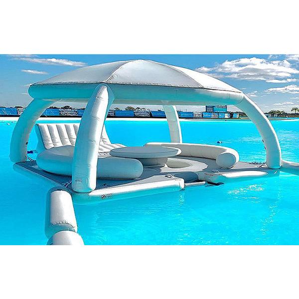 AquaBanas Inflatable Floating Party Platform For Yacht  With Tent 10 Person