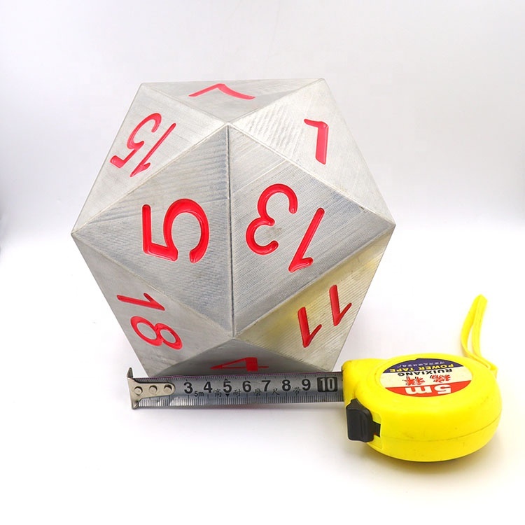 Customized Size Zinc Alloy Polyhedral Dice Set with Customized Logo for RPG Games