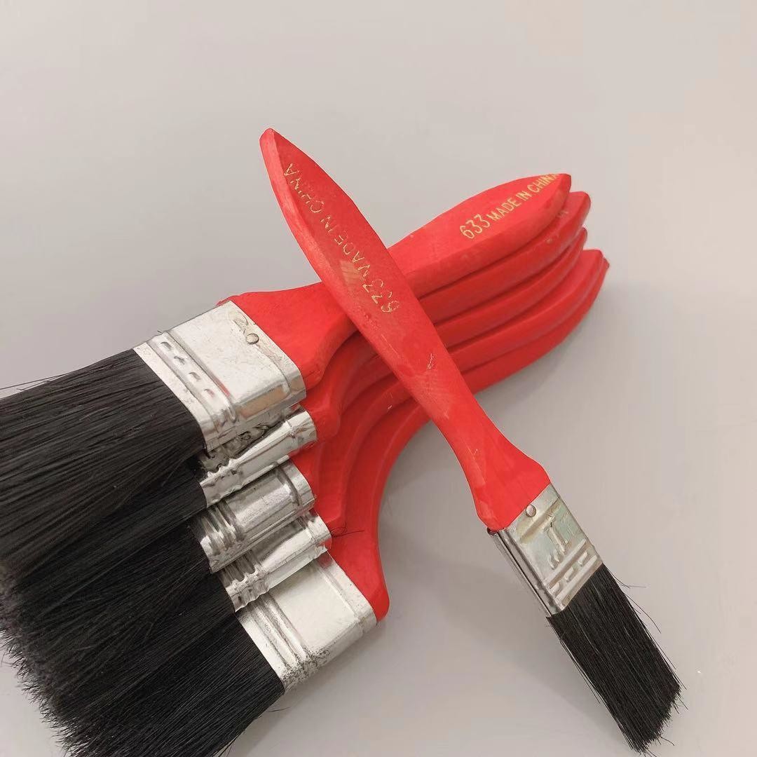 Wooden Handle 100% Bristle Paint Brushes Long Handle and Customization Options