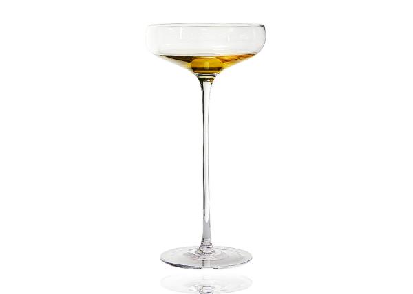 Hot Cutting Clear 200ml Hand Blown Margarita Glasses For Home Deco