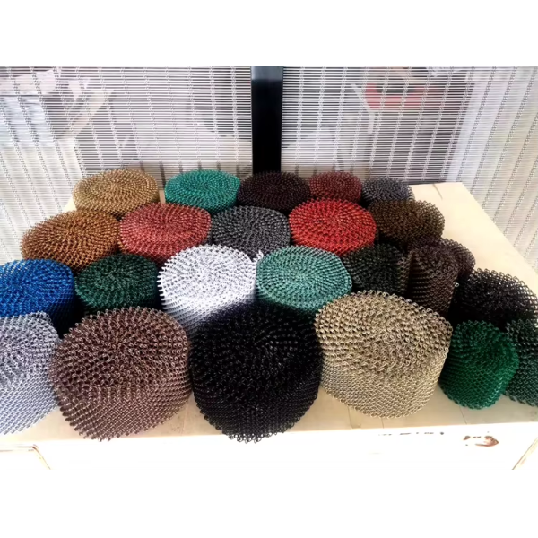 Colorful Aluminum Coil Drapery Decorative Room Divider Large Metal Mesh Water Curtain Wall Waterfall
