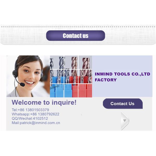 HRC65 4mm / 6mm / 8mm Corner Radius end mill SiN Coating  KFC K55 carbie rods carbide end mill