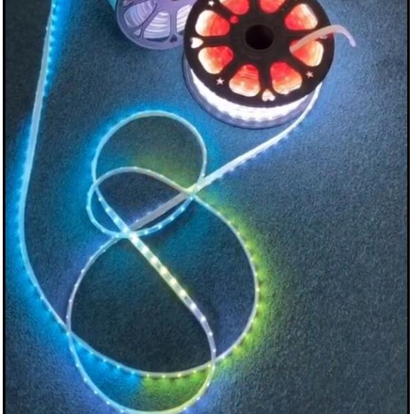 50м ролл Рождественская световая полоса DC24v SMD5050 светодиодная полоса RGB светодиодный свет WIFI умный гибкий w+rgb+ww st