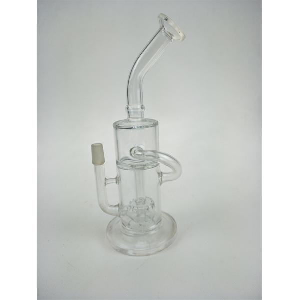 Feb Egg Purple Glass Bong Hookahs Recycler Glass Water Pipe With 14mm Banger