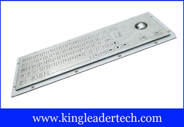 Rugged 65 Keys Industrial Kiosk Keyboard With Short Keys And Trackball
