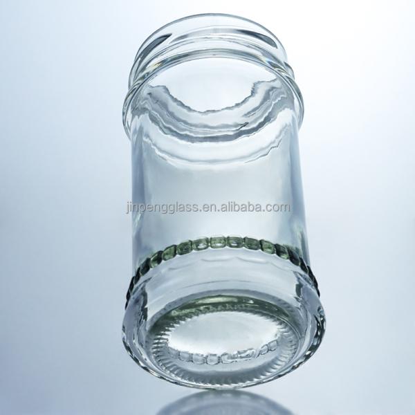 Металлическая крышка медный варенье круглый пищевой стеклянный банка с индивидуальным прямым краем прозрачного стекла