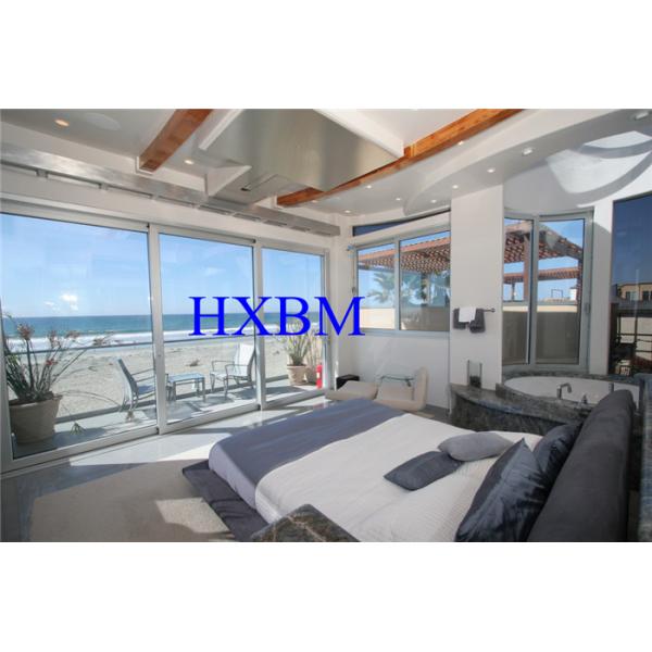 Doble del complejo de viviendas esmaltado deslizando la prueba del huracán del perfil del aluminio de Windows 2.0m m