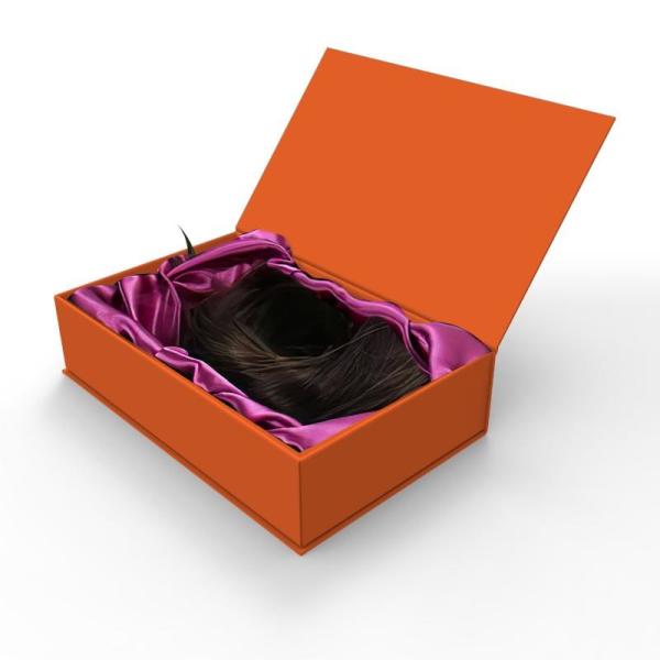 Роскошные коробки парика связывают коробку расширения волос упаковывая с УЛЬТРАФИОЛЕТОВЫМ логотипом