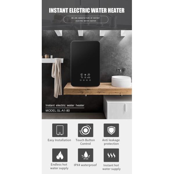 8KW Bathroom Tankless Water Heater 220v Instant Water Heater