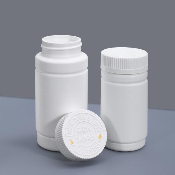 Material do colarinho HDPE 100 ml recipiente de medicamento sólido branco vazio para embalagem de cápsulas
