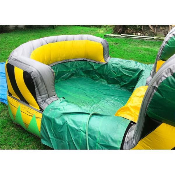 Air Blow Commercial Inflatable Water Slides 0.55mm PVC Tarpaulin Material