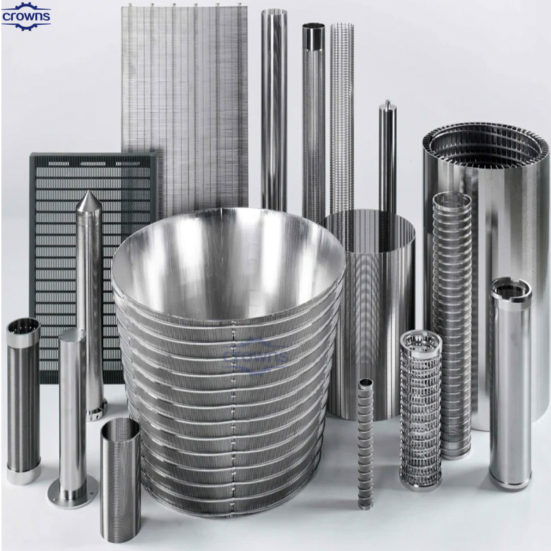 Johnson Wedge Wire Continuous Slot Filter Tube SS304 клинная проволока с экраном Джонсона для фильтрации барабана