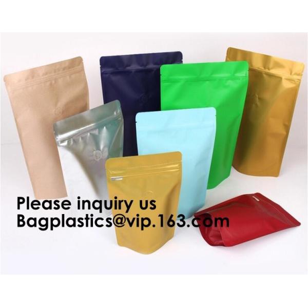Foil bags, Semi-Clear Window Hang-Hole Stand-Up K Pouch, Aluminum Packaging Bags Laser K Stand Up Resealable Pouches Wit