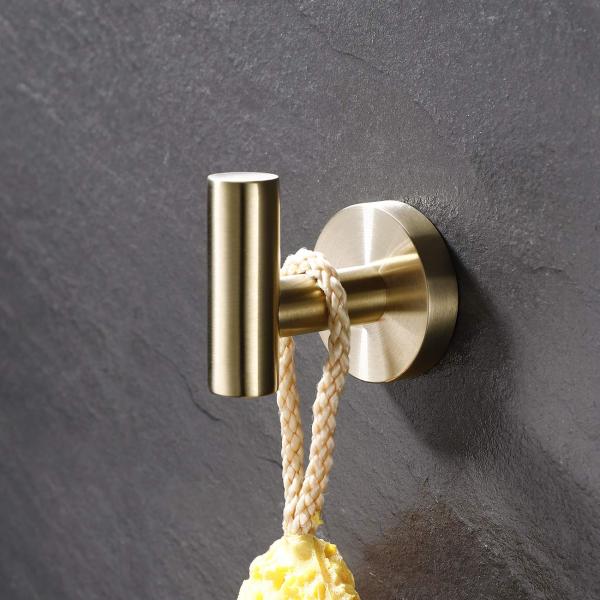 Polished Bathroom Hardware Accessories Single Robe Hook