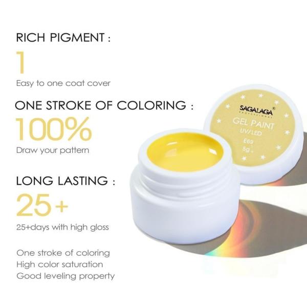 SAGALAGA Solid UV LED Gel Nail Polish Set 102 Colors Designs Art Pudding Cream Gel Painting
