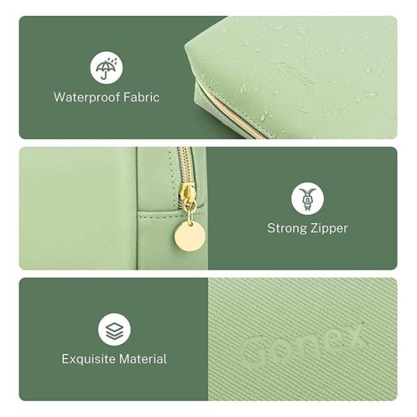 7.9 Inch PU Leather Cosmetic Makeup Bag Bridal Gift Large Capacity