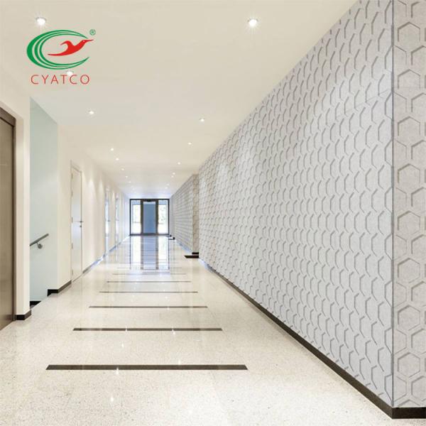 Thickness 9mm Felt Wall Panels PET Soundproof Fire Retardant For Office