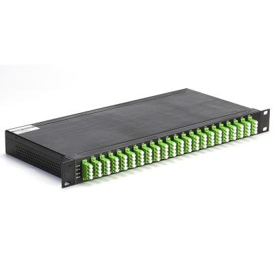 1RU 19 Calibre de diâmetro de fios térmico DWDM Mux Demux da cremalheira 40CH para a construção das redes