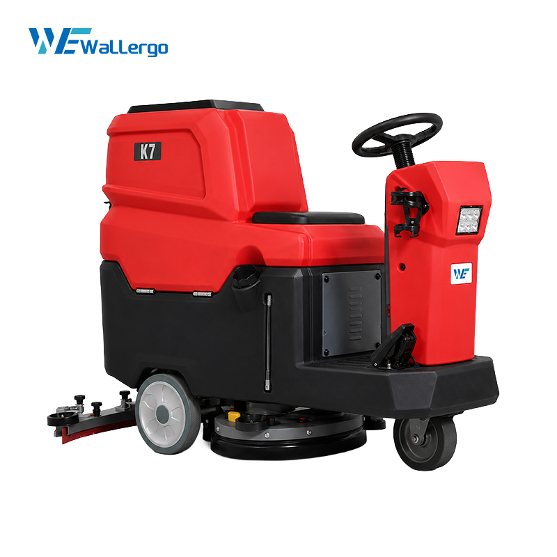 High Performance Industrial Dual-Brushes Ride-on Floor Scrubber Tile Marble Scrubber Machine Warehouse Cleaning Machine