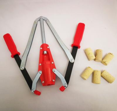 Red Standard Twin Lever Corker , Hand Held Wine Bottle Corking Machine 