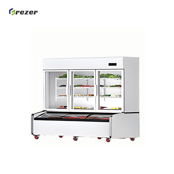 Combined Vegetable Display Refrigerator 1200W 1650W Stand Up Display Fridge For Restaurant