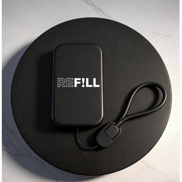 Ultra Slim Keychain Cordless Power Bank 1500mAh Li Polymer Mini Portable Emergency Charger
