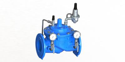 EN1092-2 Epoxy Coated GGG50 Water Pressure Reducing Valve Nylon Reinforcement With EPDM Diaphragm