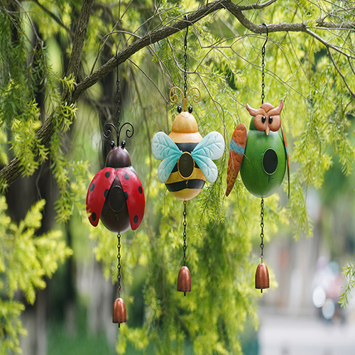 На открытом воздухе вися сад металла животный орнаментирует Handmade перезвон ветра насекомых DIY
