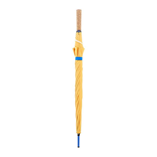 Dual Used Windproof Umbrella with Metal Shaft and Customized Logo Printed Cork Handle