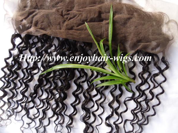 Peruvian virgin remy hair lace frontal 13''x4'' ,natural color deep wave 10''-24''length