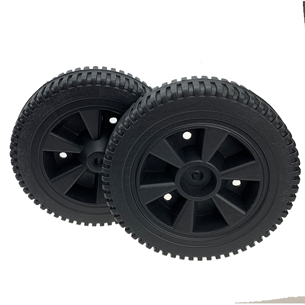 8 Inch Blow Molding Solid Plastic Wheels For Garden Caddy / Trolley / Industrial Cart