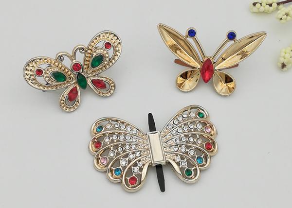 Colorful Plastic Shoe Buckles With Acrylic Diamond Suitable For Women Shoes