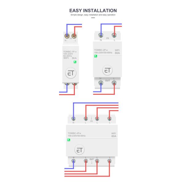 Din Rail WIFI Circuit Breaker Switch Remote Voice Control by Ewelink APP for Home mcb timer 110V 220V 380V