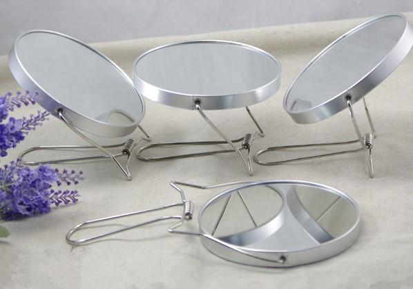 Desktop Double sides metal cosmetic mirror,Silver Plating Makeup Mirror