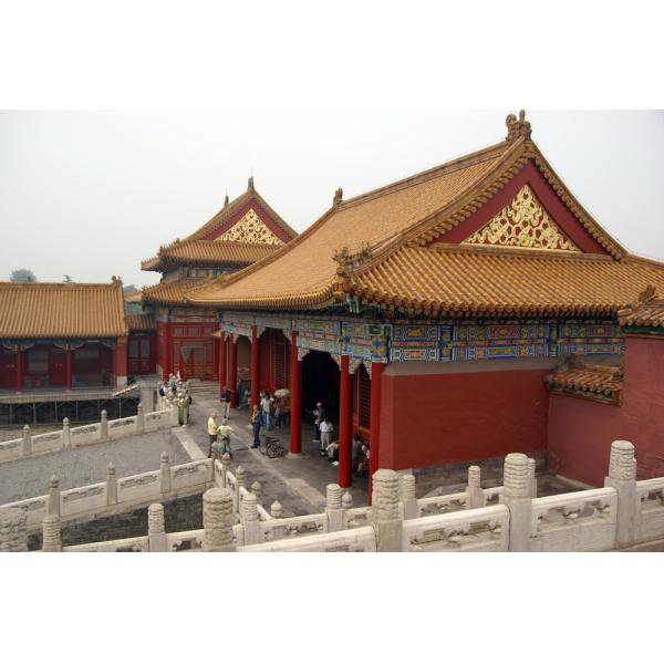 Glazed Antique Chinese Roof Ornaments Flower Pattern Green Yellow Colors