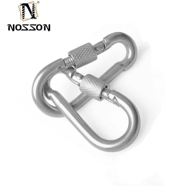 3/8 Inch Quick Link Carabiners Highly Polished Stainless Steel Oval Locking Carabiners Heavy Duty Chain Link Connector