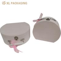 Papel reciclable para perfumes envases de galletas papel redondo maleta caja de caja con mango de metal