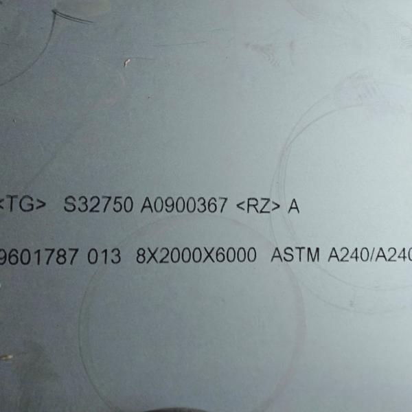 Hot Rolled Super Duplex ASTM A240 2507 S32750 Stainless Steel  Plate 8*1500*6000mm