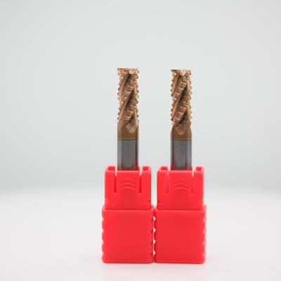 8 mm HRC55 4 flûtes Carbure de durcissement fin des moulins TiAISiN revêtus pour les aciers et le fer