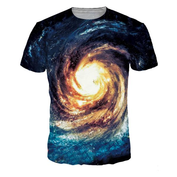 Cotton Dry Fit 3d Colorful Sublimation Printing T Shirts Artistic Style