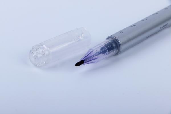 Semi Permanent Makeup Or Tattoo Double Head Skin Marker Pen With Ruler 14.5 Cm Length