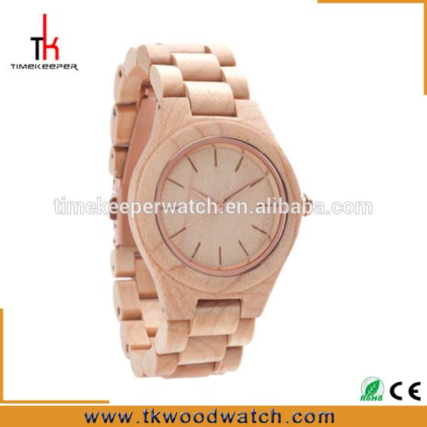 Made from wood Japan movement Wood caseback engraved wood watch