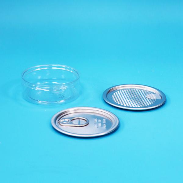 Boîte en PET en plastique rond avec étain facile à ouvrir pour les aliments Bonbons Cookies Snack Emballage